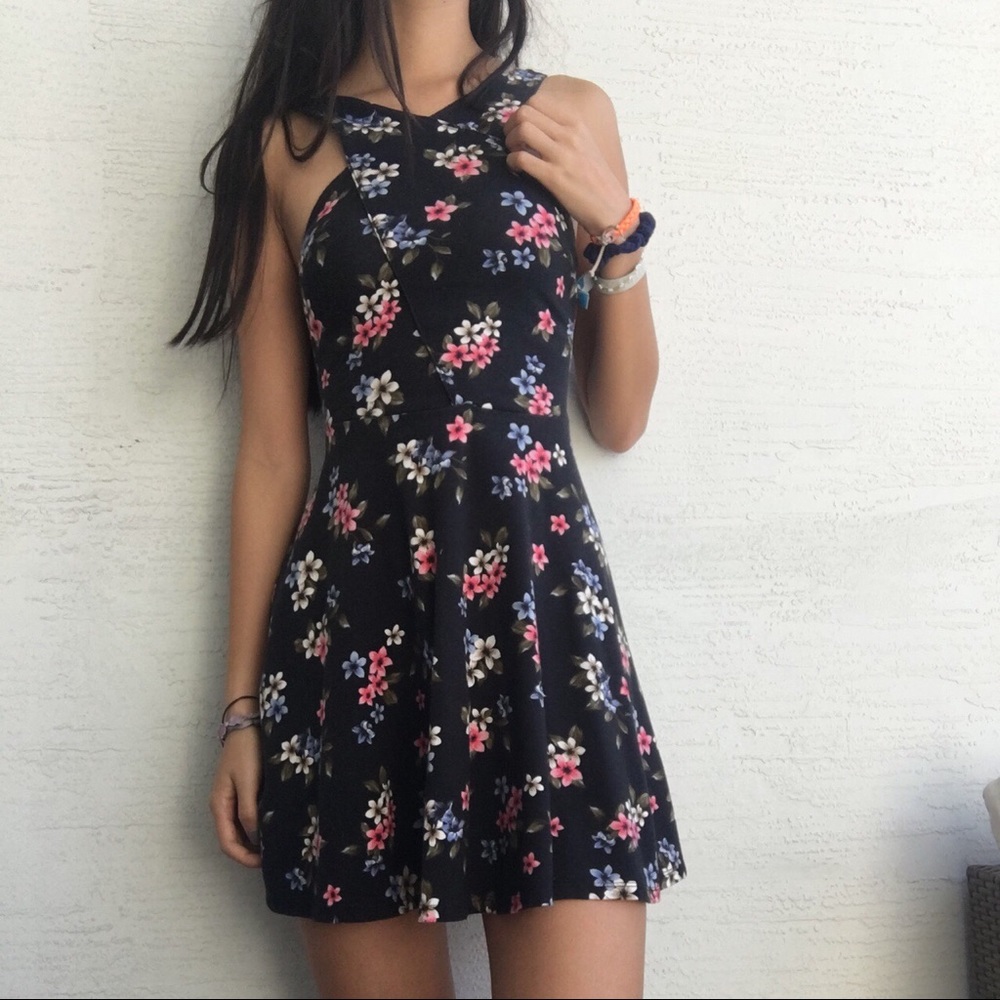 Hollister Floral Mini Skater Dress